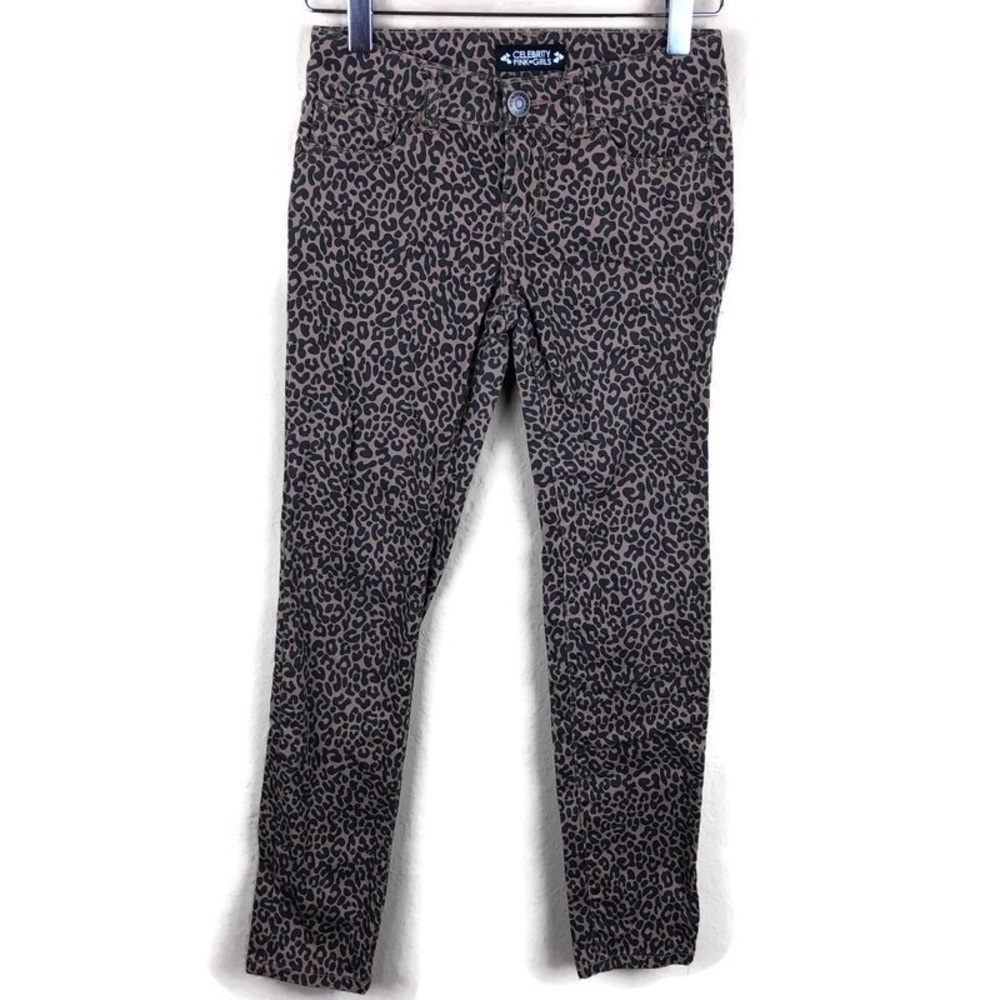 Celebrity Pink Girls Pants, Leopard Print Size 12